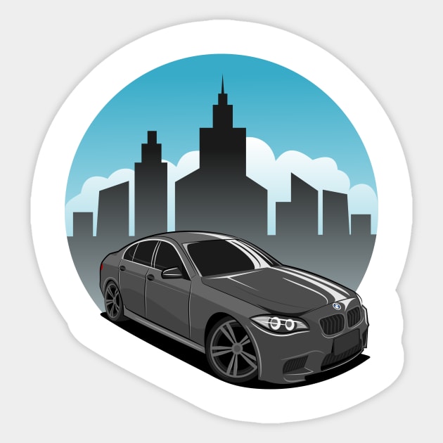 black BMW car Sticker by enha design